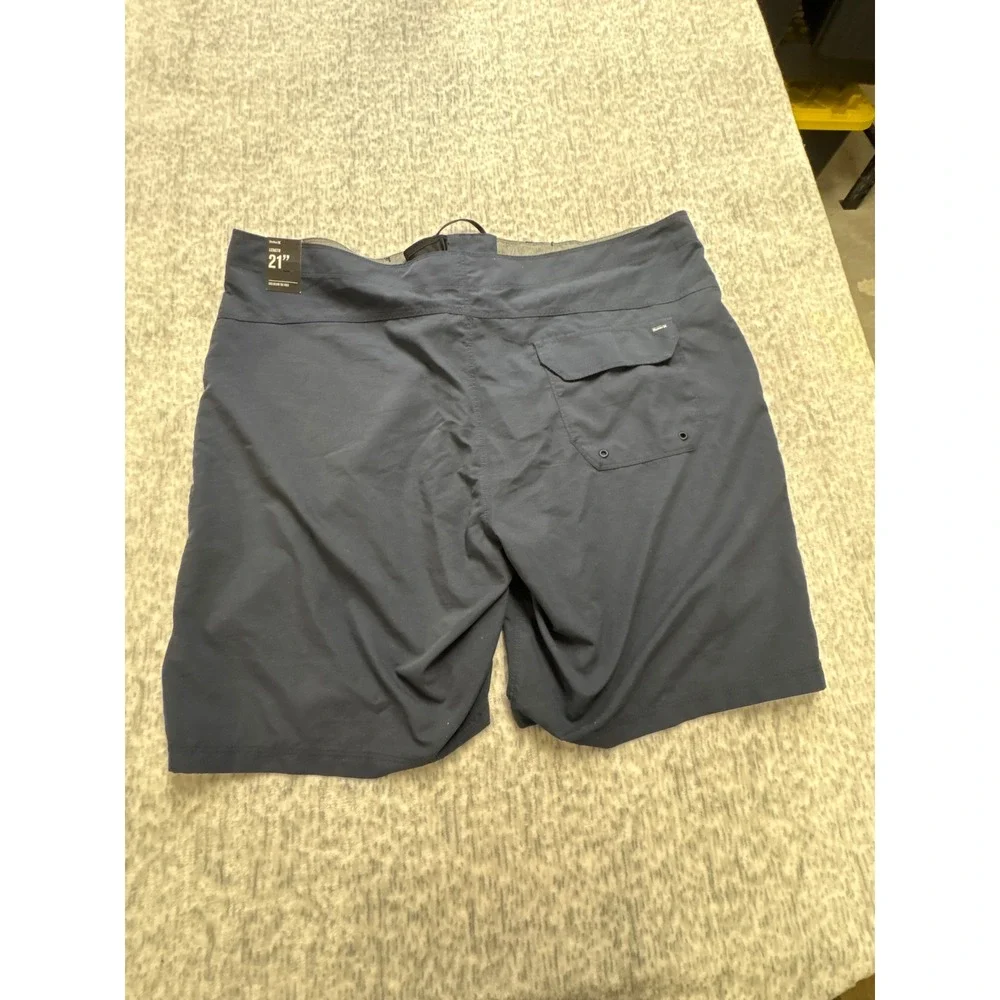 Hurley Mens Navy Blue 21‎ Inch Outseam Board Shorts Size 40 Swim Trunks